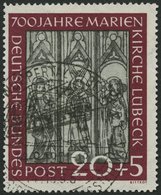 BUNDESREPUBLIK 140 O, 1951, 20 Pf. Marienkirche, Pracht, Mi. 85.- - Gebraucht