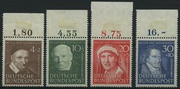 BUNDESREPUBLIK 143-46 **, 1951, Helfer Der Menschheit, Prachtsatz, Mi. 140.- - Gebraucht