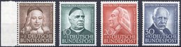 BUNDESREPUBLIK 173-76 **, 1953, Helfer Der Menschheit, Prachtsatz, Mi. 85.- - Used Stamps