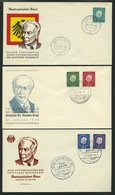 BUNDESREPUBLIK 302-06 BRIEF, 1959, Heuss Auf 3 FDC, Pracht, Mi. 255.- - Used Stamps