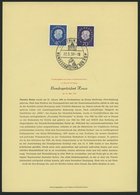 BUNDESREPUBLIK 306 BrfStk, 1959, 70 Pf. Heuss Mit 40 Pf. Heuss-Berlin Auf Privatem Ersttagsblatt Mit Ersttags-Sonderstem - Used Stamps