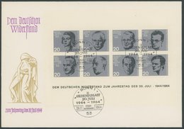 BUNDESREPUBLIK Bl. 3 BRIEF, 1964, Block 20. Juli Auf FDC, Pracht, Mi. 100.- - Oblitérés