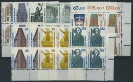 BUNDESREPUBLIK 1339-42,74/5,79-81 VB **, 1987/8, Sehenswürdigkeiten In Viererblocks, Eckrandstücke, Pracht, Mi. (67.-) - Used Stamps