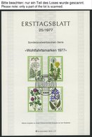 ERSTTAGSBLÄTTER 913-Bl. 15 BrfStk, 1977, Kompletter Jahrgang, ETB 1 - 28/77, Pracht - Altri & Non Classificati