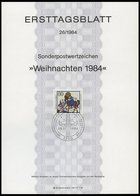 ERSTTAGSBLÄTTER 1197-1233 BrfStk, 1984, Kompletter Jahrgang, ETB 1 - 26/84, Pracht - Andere & Zonder Classificatie