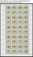 ENGROS 1546-49KB **, 1991, 60 Pf. Libellen, 3 Zusammendruckbogen Je Mit Abart 1549I, Postfrisch, Pracht - Abarten Und Kuriositäten