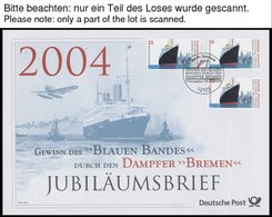 LOTS 2004-15, 31 Verschiedene Jubiläumsbriefe Der Deutschen Post Mit Ersttags-Sonderstempeln, Fast Nur Prachterhaltung - Sonstige & Ohne Zuordnung