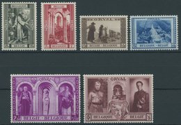 BELGIEN 514-19 **, 1939, Wiederaufbau Der Abtei Orval, Postfrischer Prachtsatz, Mi. 70.- - 1849 Epauletten