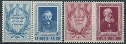 BELGIEN 947/8Zf **, 1952, Schriftsteller Mit Anhängenden Zierfeldern, Postfrisch, Pracht, Mi. 200.- - 1849 Schulterklappen