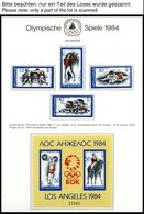 SAMMLUNGEN, LOTS **, Ca. 1963-84, Kleine Postfrische Partie Verschiedener Werte Olympische Spiele1984, Die Geschichte De - Lots & Serien