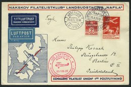 ERSTFLÜGE 26.8.1935, Nakshov-Kopenhagen, NAFILA, Sonderumschlag, Frankiert Mit Mi.Nr. 145 - Andere & Zonder Classificatie