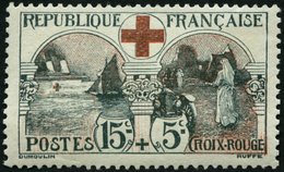 FRANKREICH 136 *, 1918, 15 C. Rotes Kreuz, Falzrest, Feinst, Mi. 150.- - Otros & Sin Clasificación