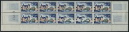 FRANKREICH 1367 **, 1961, 0.45 Fr. Sully-sur-Loire Im Zehnerblock, Dabei 2x Die Abart Weiße Burg (Yvert 1313a), Pracht,  - Autres & Non Classés