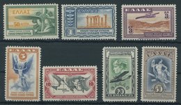 GRIECHENLAND 355-61 *, 1933, Aeroespresso, Falzrest, Prachtsatz - Autres & Non Classés