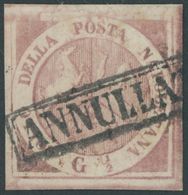 NEAPEL 1 O, 1858, 1/2 Gr. Mattlilarosa, Pracht, Signiert Gebrüder Senf, Mi. 250.- - Neapel