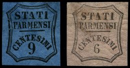 PARMA Z 1,2 *, 1853, Zeitungsmarken, Stärkere Falzreste, Feinst/Pracht, 6 C. Gepr. A. Diena, Mi. 900.- - Parma