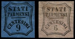 PARMA Z 1,2 *, 1853, Zeitungsmarken, Stärkere Falzreste, Feinst/Pracht, 6 C. Gepr. A. Diena, Mi. 900.- - Parme