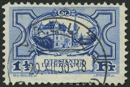 LIECHTENSTEIN 71 O, 1925, 11/2 Fr. Regierungsgebäude, Pracht, Mi. 130.- - Autres & Non Classés