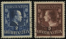 LIECHTENSTEIN 304/5A O, 1951, Fürstenpaar, Gezähnt L 121/2:12, Pracht, Mi. 210.- - Other & Unclassified