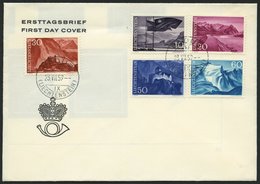 LIECHTENSTEIN 381-85 BRIEF, 1959, Landschaften Auf FDC`s, Pracht, Mi. 80.- - Sonstige & Ohne Zuordnung