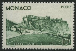 MONACO 189 *, 1939, 10 Fr. Einweihung Des Louis II. Stadions, Falzrest, Pracht - Sonstige & Ohne Zuordnung