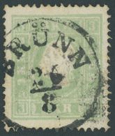 ÖSTERREICH BIS 1867 12a O, 1859, 3 Kr. Grün Auf Senkrecht Geriffeltem Papier!, K1 BRÜNN, Fotobefund Dr. Ferchenbauer - Usati