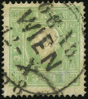 ÖSTERREICH 12b O, 1859, 3 Kr. Bläulichgrün, Pracht, Mi. 220.- - Used Stamps
