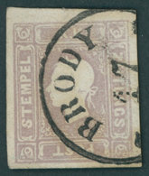 ÖSTERREICH BIS 1867 17 O, 1858, 1.05 Kr. Lila, K1 BRODY, Pracht, Fotobefund Dr. Ferchenbauer, Mi. 400.- - Gebruikt