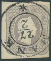 ÖSTERREICH BIS 1867 23d O, 1861, 1.05 Kr. Dunkelviolett, K2 MANK (Müller 1613a), Rechts Unten Lupenrandig Sonst Voll-bre - Used Stamps