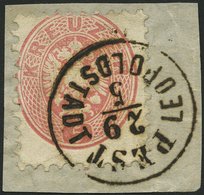ÖSTERREICH 32 BrfStk, 1863, 5 Kr. Rosa, Ungarischer K1 PEST LEOPOLDSTADT, Prachtbriefstück - Gebruikt