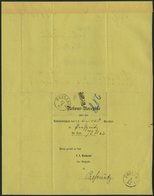 ÖSTERREICH 1883, Unfrankierte Gerichts-Retour-Recepisse Aus PRESSNITZ, Pracht - Gebraucht
