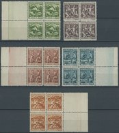 ÖSTERREICH 442-46 VB **, 1924, Jugend Und TBC-Fürsorge In Viererblocks, Prachtsatz, Mi. (360.-) - Altri & Non Classificati