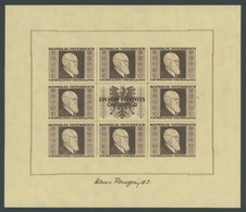 ÖSTERREICH 1945-1949 772-75B **, 1946, Renner, Ungezähnt, Postfrischer Kleinbogensatz, Pracht, Mi. 2400.- - Sonstige & Ohne Zuordnung