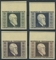 ÖSTERREICH 1945-1949 772-75B **, 1946, Renner, Ungezähnt, Postfrischer Prachtsatz, Mi. 280.- - Otros & Sin Clasificación