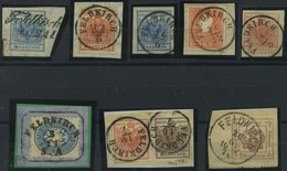 LOTS BrfStk,o , 1850-1876, 9 Werte Mit Abstempelungen Aus FELDKIRCH, Meist Pracht - Collections