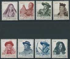 PORTUGAL 706-13 **, 1947, Volkstrachten II, Mi.Nr. 710 Winziger Haftpunkt Sonst Postfrischer Prachtsatz, Mi. 170.- - Gebraucht