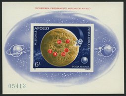 RUMÄNIEN Bl. 103 **, 1972, Block Apolloprogramm, Pracht, Mi. 80.- - Andere & Zonder Classificatie