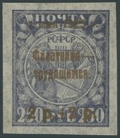 RUSSLAND 213ay **, 1923, 2 R. + 2 R. Auf 250 R. Tag Der Arbeit, Dünnes Papier, Postfrisch, Pracht, Mi. 90.- - Other & Unclassified