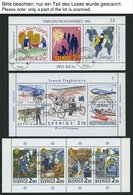 SCHWEDEN Bl. 7-14,H-Bl. O, 1979-86, 8 Blocks Komplett Und 4 Heftchenblätter Mit Ersttagssonderstempeln, Pracht, Mi. 63.9 - Used Stamps