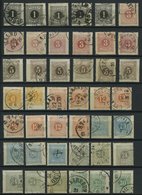 PORTOMARKEN P 1-10A,B O, 1874/77, Gestempelte Sammlung Lösen Von 134 Werten Mit Farbnuancen, Besseren Stempeln Etc., Fas - Gebraucht