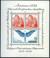 SCHWEIZ BUNDESPOST Bl. 4 **, 1934, Block Aarau, Pracht, Mi. 75.- - Sonstige & Ohne Zuordnung