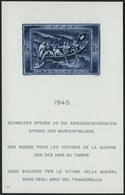 SCHWEIZ BUNDESPOST Bl. 11 **, 1945, Block Kriegsgeschädigte, Pracht, Mi. 220.- - Other & Unclassified