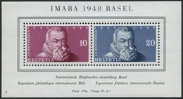 SCHWEIZ BUNDESPOST Bl. 13 **, 1948, Block IMABA, Pracht, Mi. 90.- - Sonstige & Ohne Zuordnung