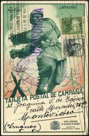 SPANIEN 636/7 BRIEF, 1937, 10 Und 15 C. Berühmte Spanier Mit Violettem Zensurstempel Und Ovalem Stempel Der Linken Jugen - Gebraucht