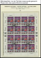 UNO - GENF KB O, 1983-89, 4 Verschiedene Kleinbogensätze: Mi.Nr. 117/8, 158/9, 165/6 Und 180/1 Mit Zentrischen Ersttags- - Otros & Sin Clasificación