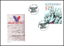 SLOVAKIA - Czech Republik..2019.Joint Issues.30th Anniversary Of Velvet Revolution.FDC. - FDC