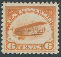 USA 248 *, Scott C 1, 1918, 6 C. Postfluglinie New York - Washington, Falzrest, Pracht, $ 60 - Used Stamps