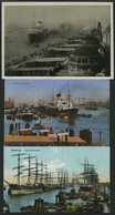 DEUTSCHLAND ETC. HAMBURG HAFEN, 3 Verschiedene Ansichtskarten, Ca. 1907-10 - Autres & Non Classés