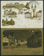 DEUTSCHLAND ETC. HOF, 2 Verschiedene Gruss Aus.. Karten Von 1899 Und 1901, Gebraucht - Otros & Sin Clasificación