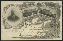 DEUTSCHLAND ETC. SCHLESWIG, Up Ewig Ungedeelt, Lithokarte Von 1899, Von Schlewig Nach Hoyer - Other & Unclassified